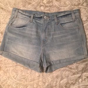 Levi’s High Waisted denim shorts
